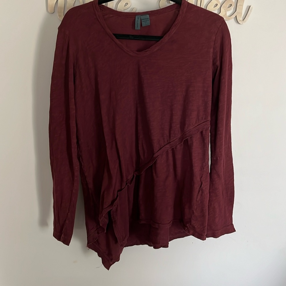 Asymmetrical Anthropologie Long Sleeve Shirt